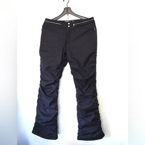 Vtg Y2K Bogner Ski Snowboard Black Women’s Ruched Stylish Pants Size US 14 Long